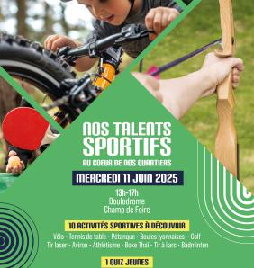 affiche nos talents sportifs au coeur de nos quartiers