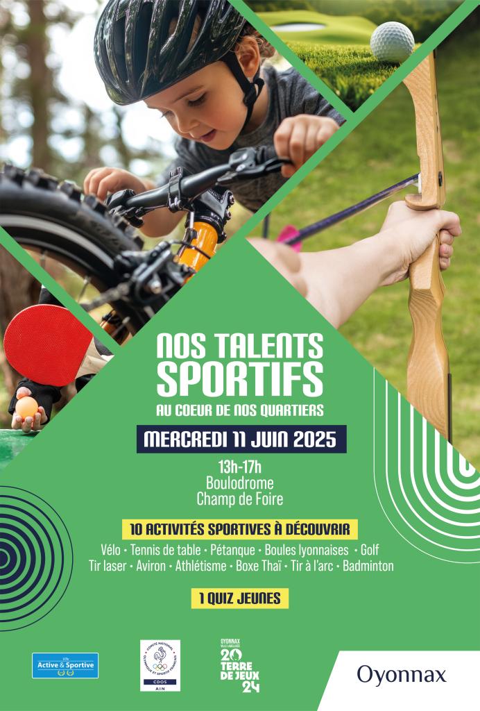 affiche nos talents sportifs au coeur de nos quartiers
