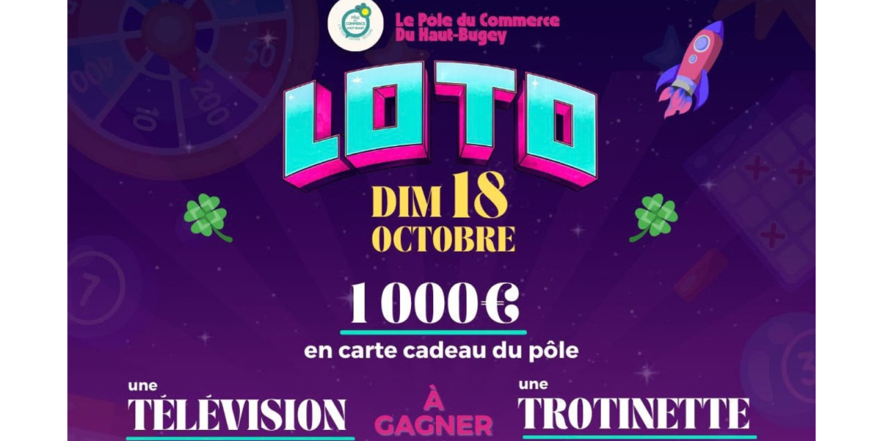 Le pole du commerce lance son premier loto caritatif le 18 octobre à l’espace loisirs d’Arbent